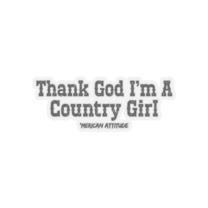 Country Girl Sticker (Black)