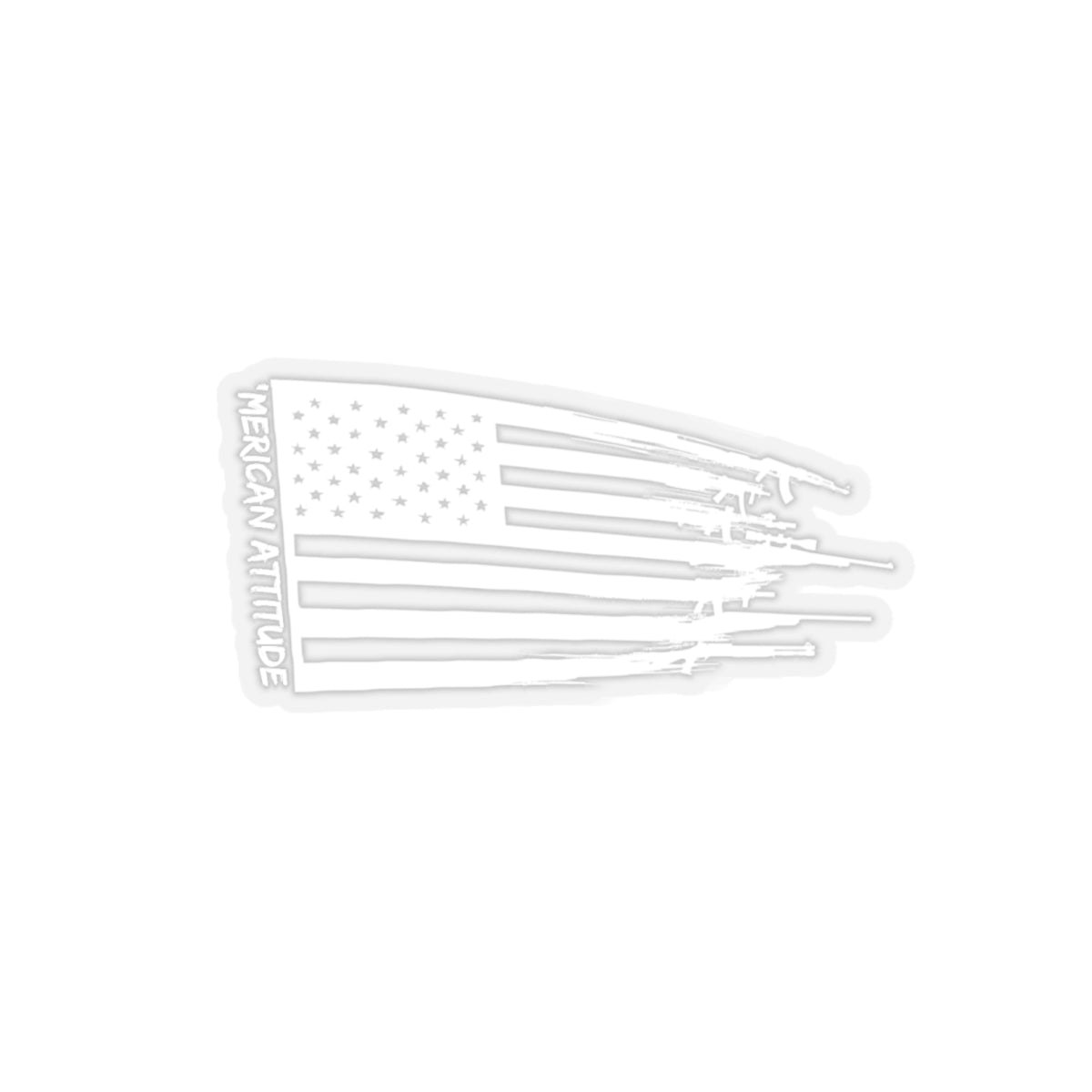 2A Flag Sticker (White)