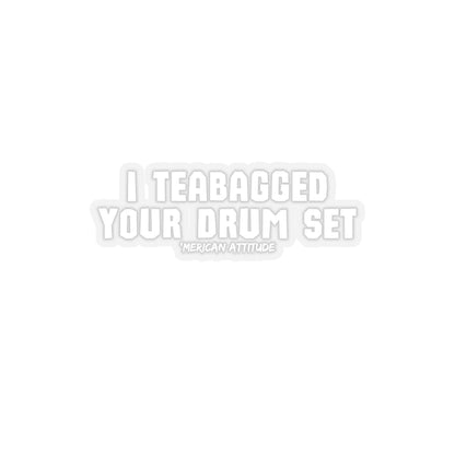 Drum Set Sticker (White)