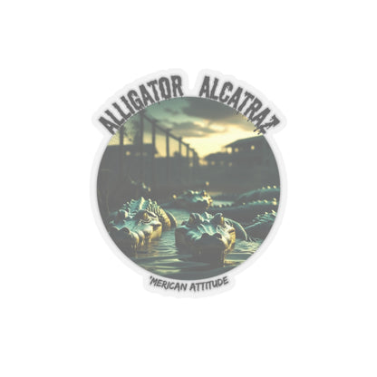 Alligator Alcatraz Sticker (White)