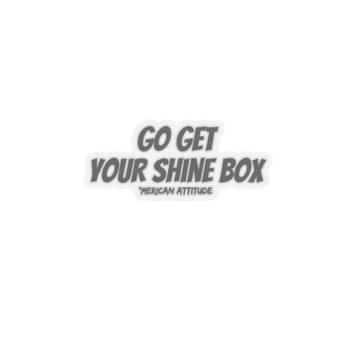 Shine Box Sticker (Black)