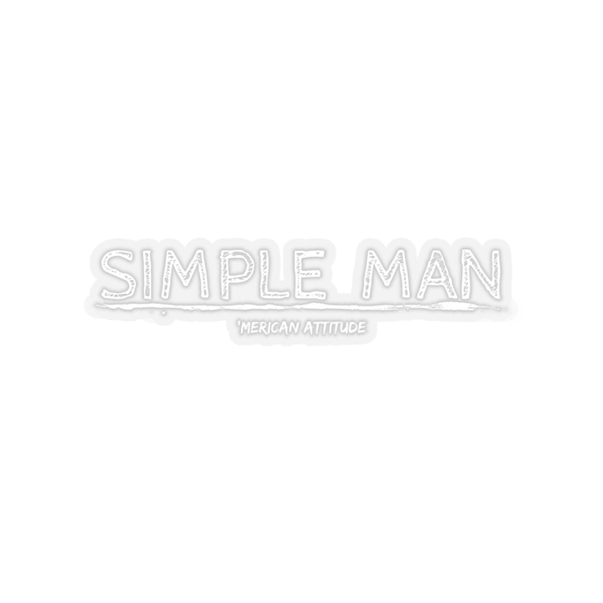 Simple Man Sticker (White)