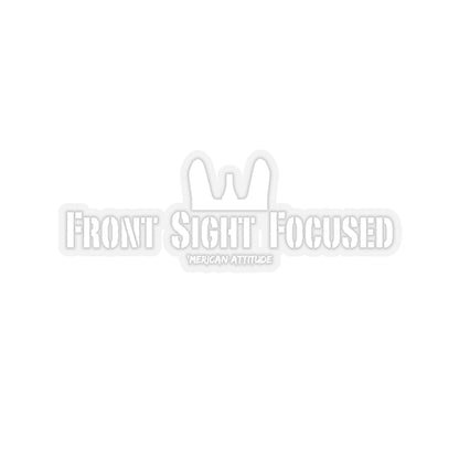 Front Sight Focused Sticker (White)