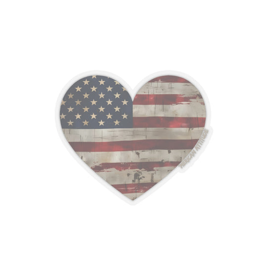 The Flag Is In Your Heart Sticker (White)