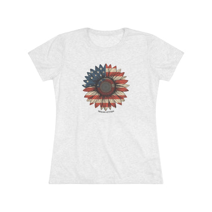 Old Glory Sunflower T-shirt (Women)