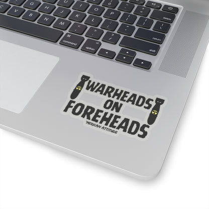 Warheads on Foreheads Sticker (Black)
