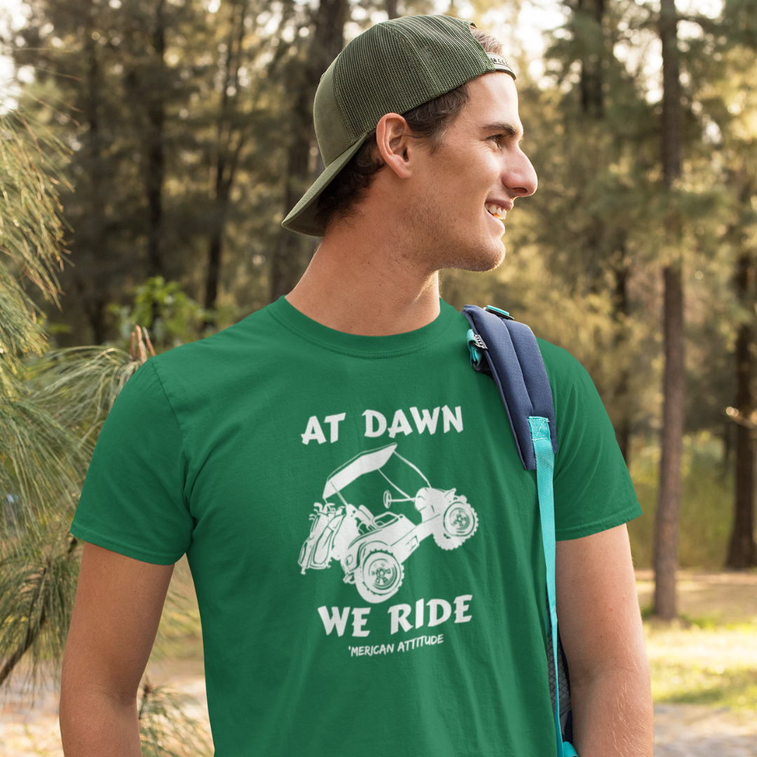 At Dawn We Ride (Golf) T-Shirt