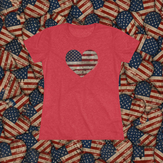 The Flag Is In Your Heart T-shirt (Women)