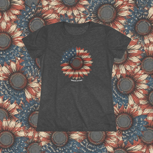 Old Glory Sunflower T-shirt (Women)