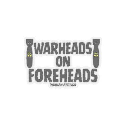 Warheads on Foreheads Sticker (Black)