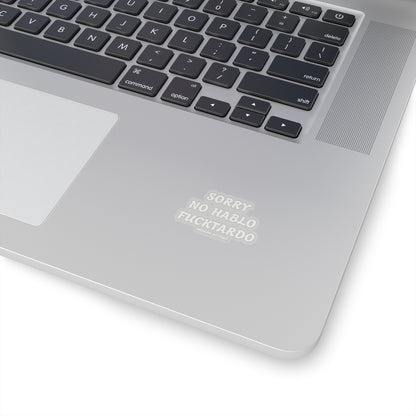 Sorry No Hablo Sticker (White)