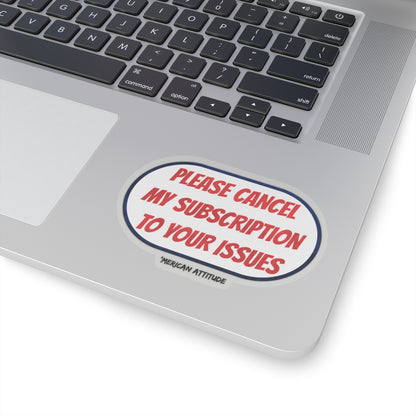 Please Cancel Sticker (Black)