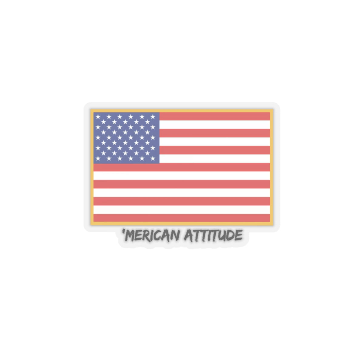 Old Glory Sticker (Black)