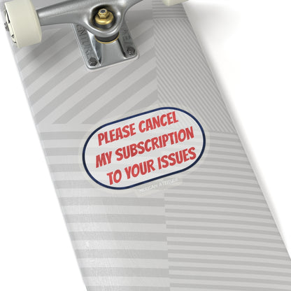 Please Cancel Sticker (White)