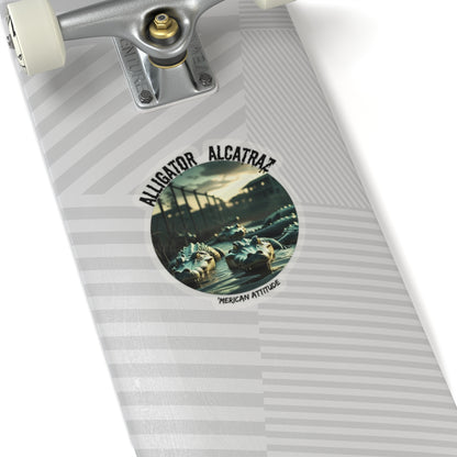 Alligator Alcatraz Sticker (White)