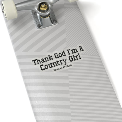 Country Girl Sticker (Black)