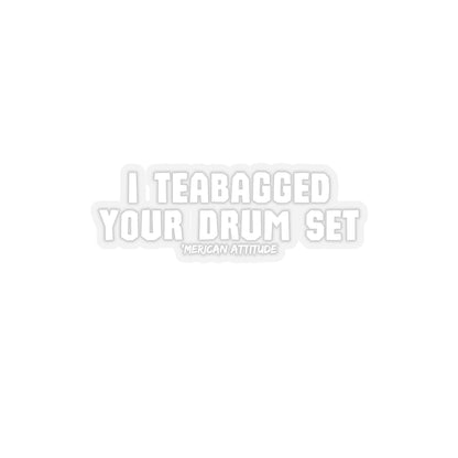 Drum Set Sticker (White)
