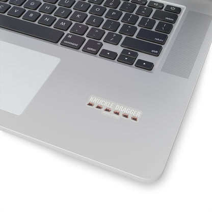 Knuckle Dragger Sticker (White)