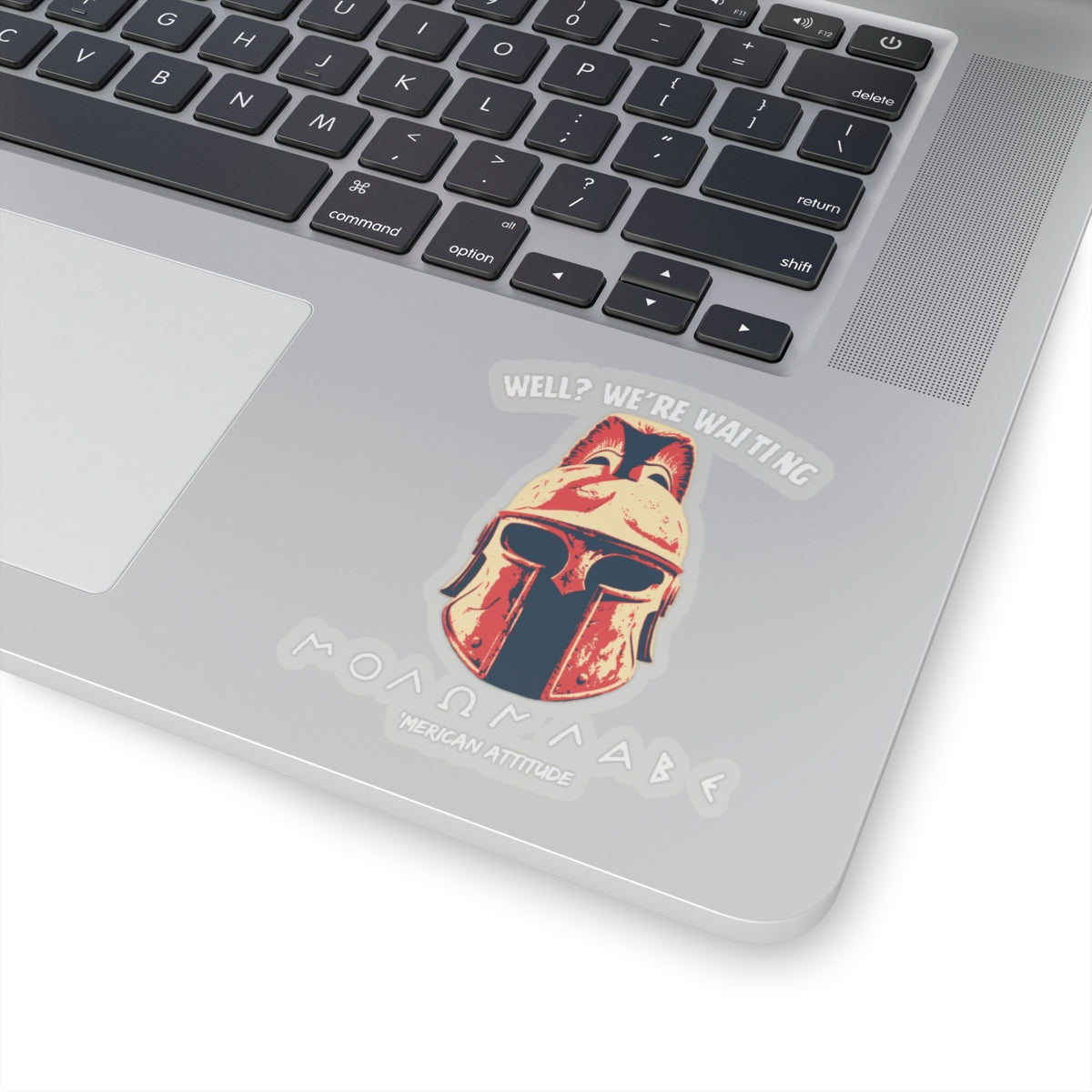Molon Labe 2 Sticker (White)