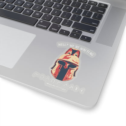 Molon Labe 2 Sticker (White)