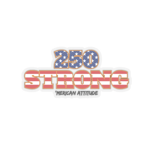 250 STRONG  Sticker 2 (Black)
