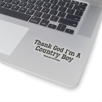 Country Boy Sticker (Black)