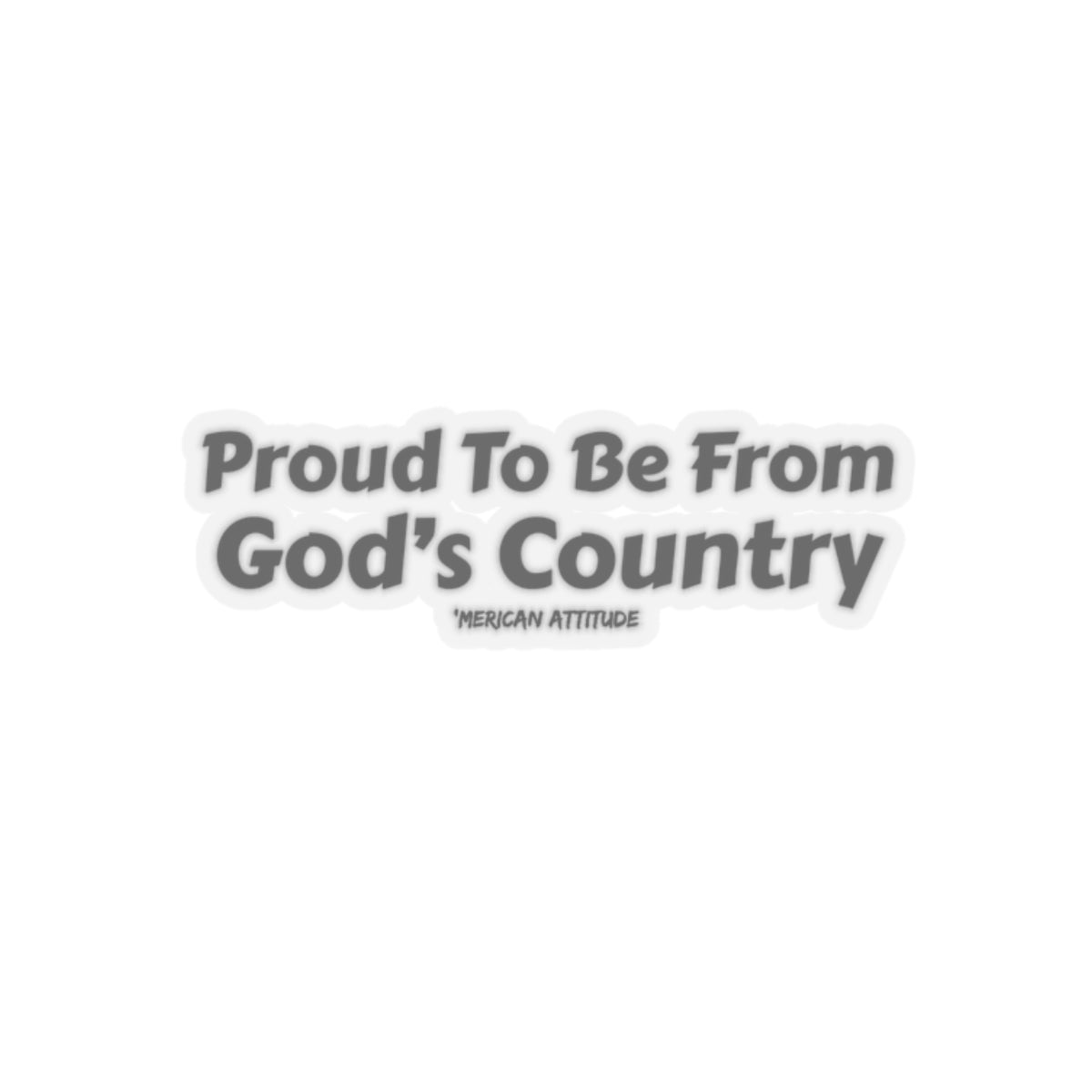 God's Country Sticker (Black)