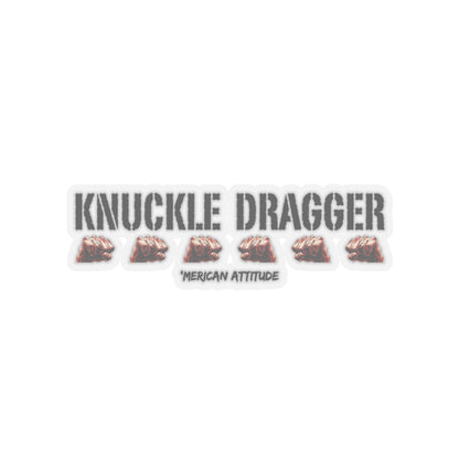 Knuckle Dragger Sticker (Black)