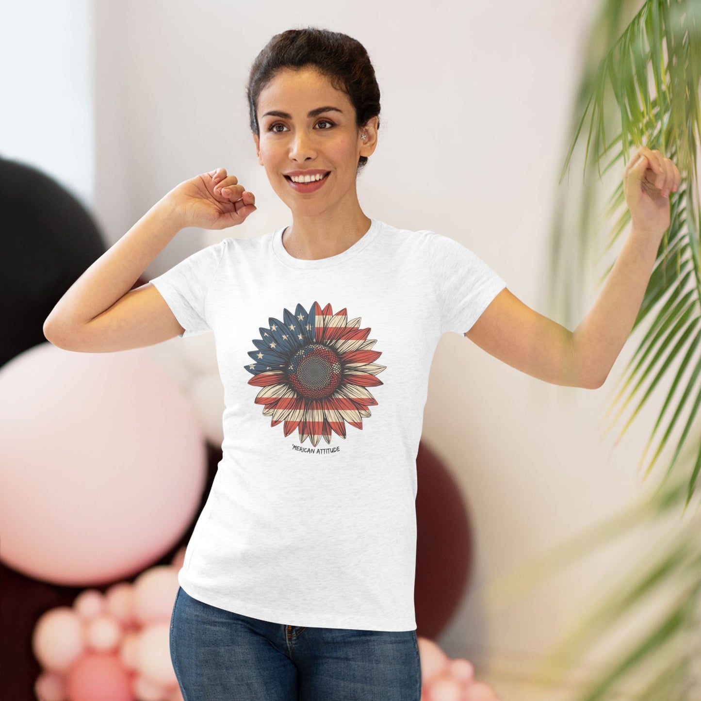 Old Glory Sunflower T-shirt (Women)