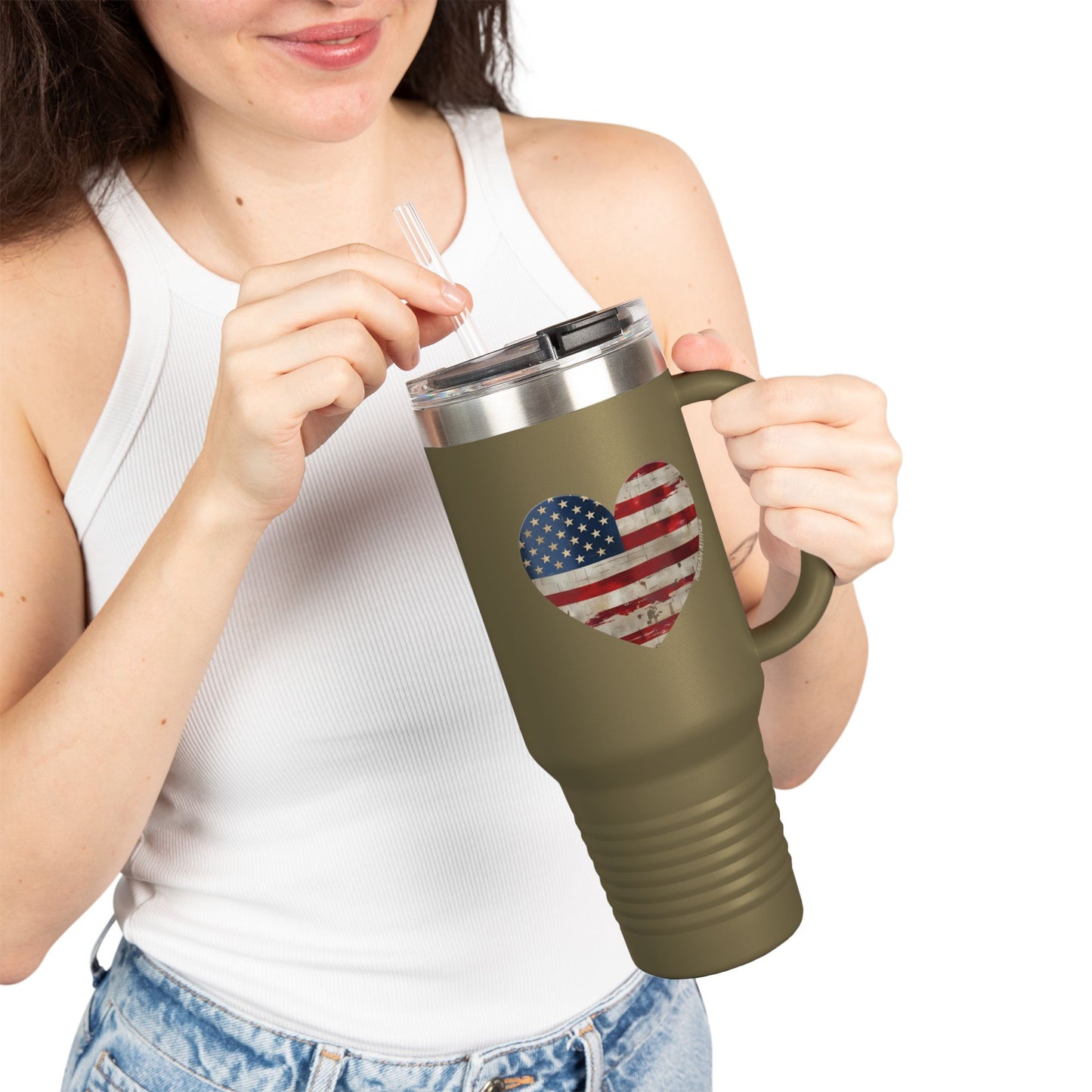The Flag Is In Your Heart Tumbler (40oz)