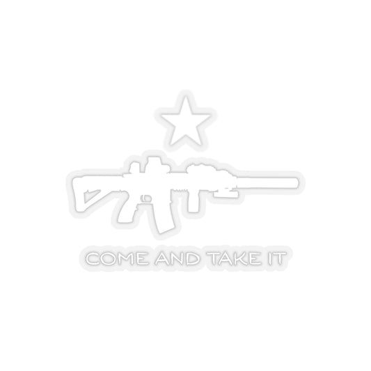 Come And Take It AR Sticker (White)