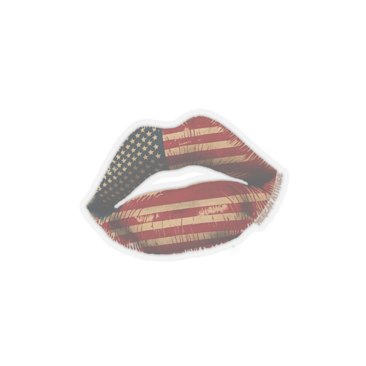 Merican Kiss Sticker (White)