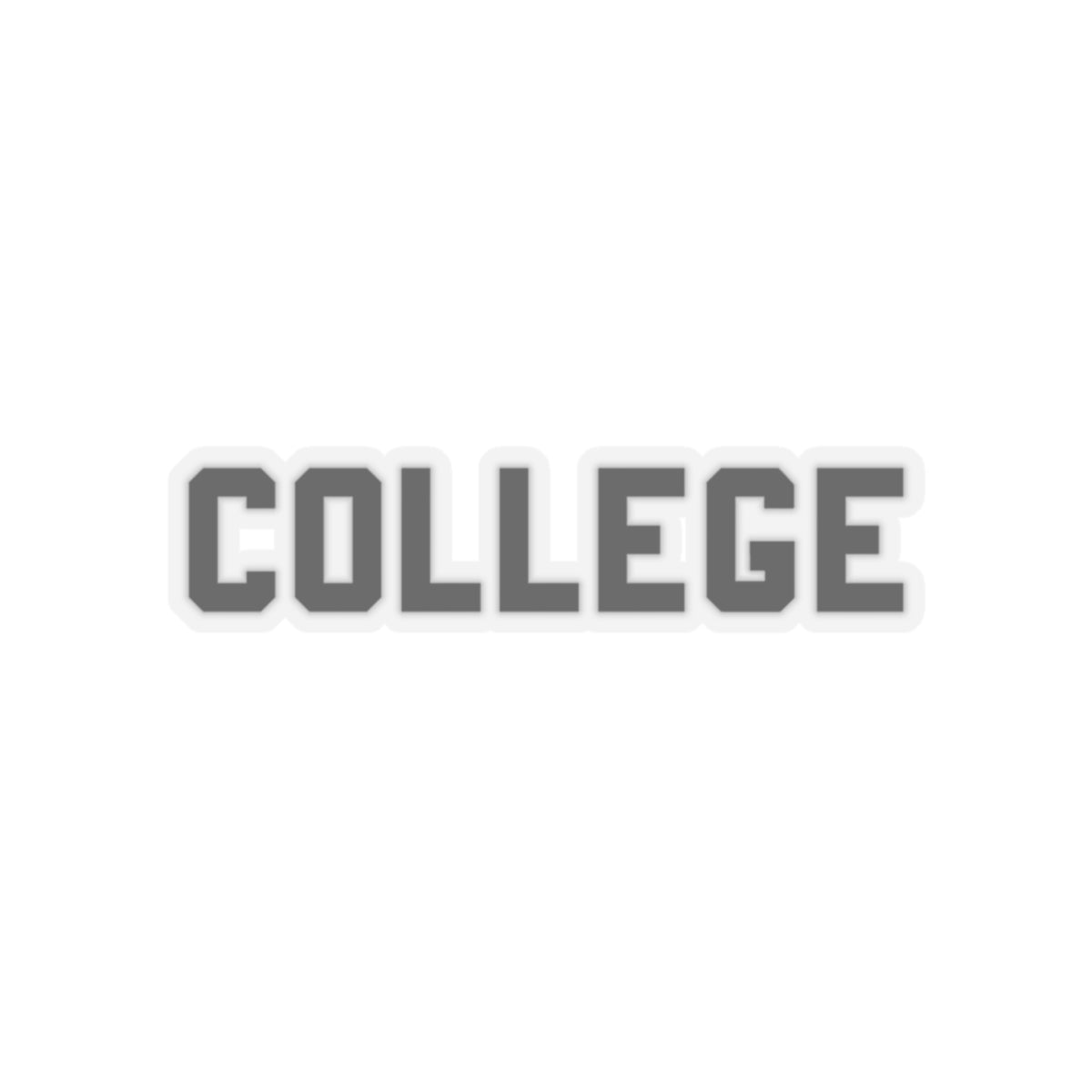 COLLEGE Sticker (Black)
