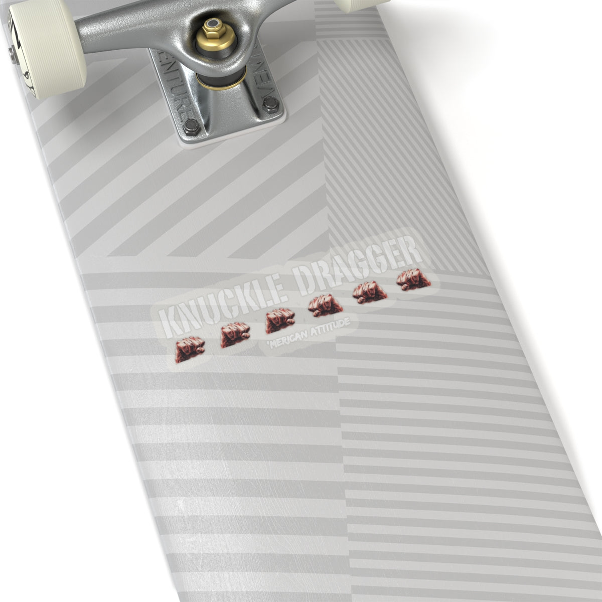 Knuckle Dragger Sticker (White)