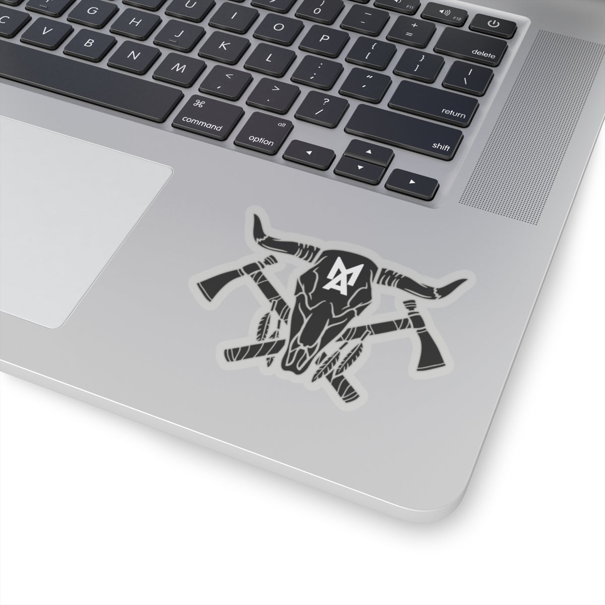 MA Skull & Hatchets Logo Sticker (Black)