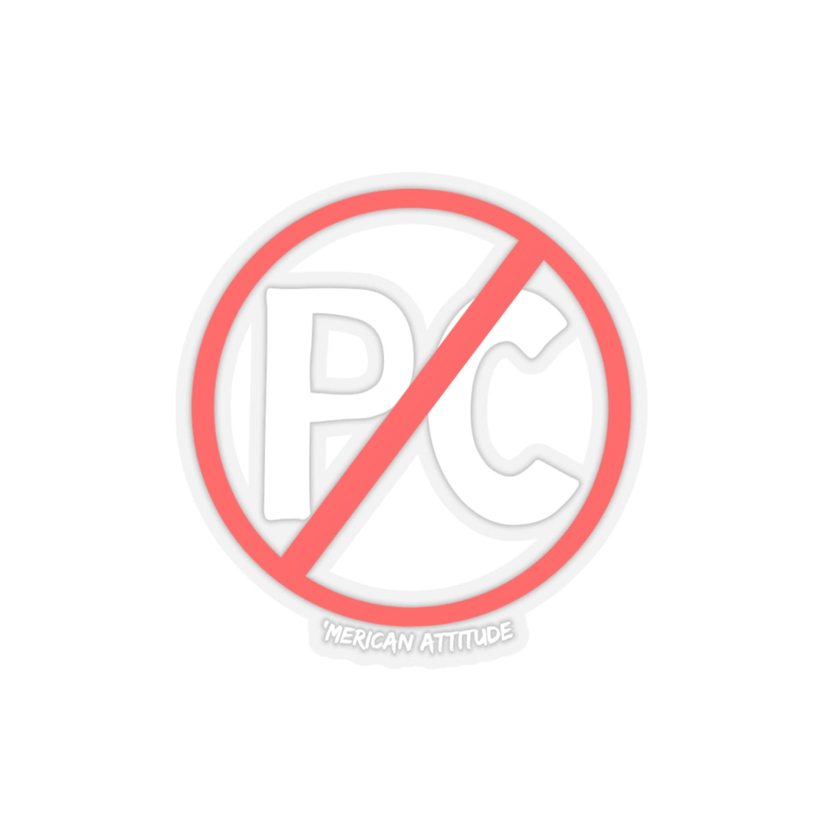 No PC Sticker (White)