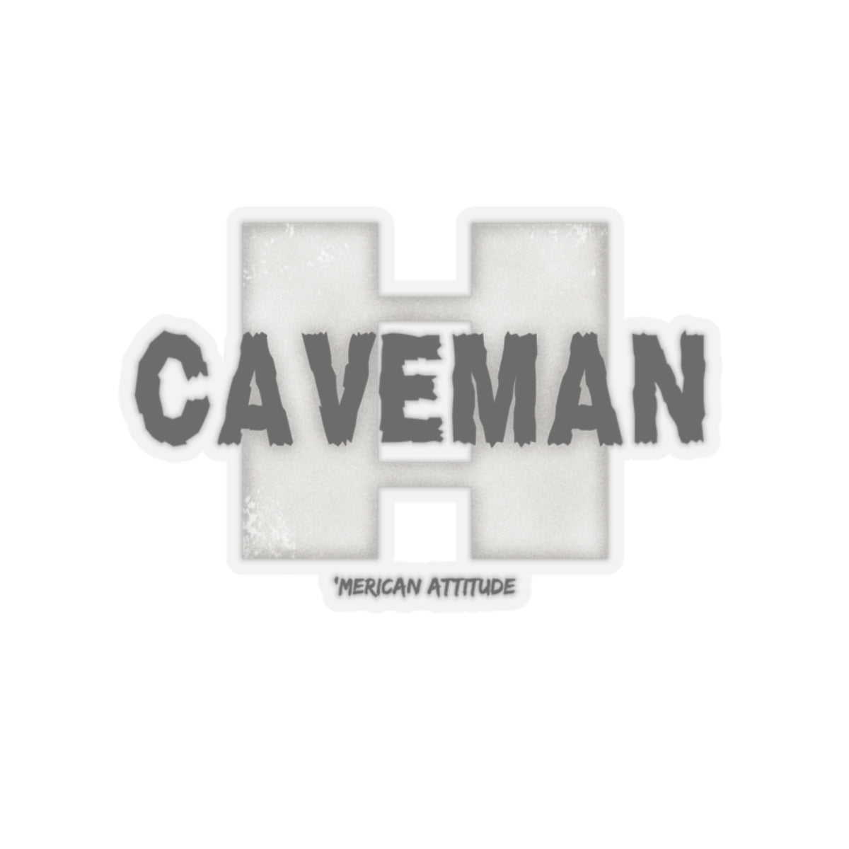 Captain Caveman Sticker (Black)