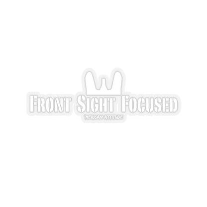 Front Sight Focused Sticker (White)