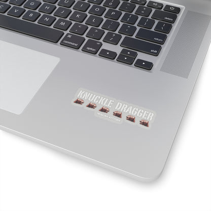 Knuckle Dragger Sticker (White)