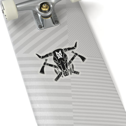 MA Skull & Hatchets Logo Sticker (Black)