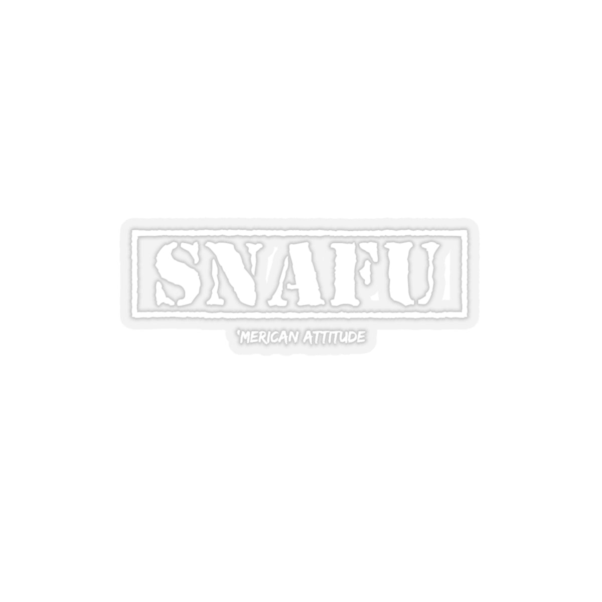 SNAFU Sticker (White)
