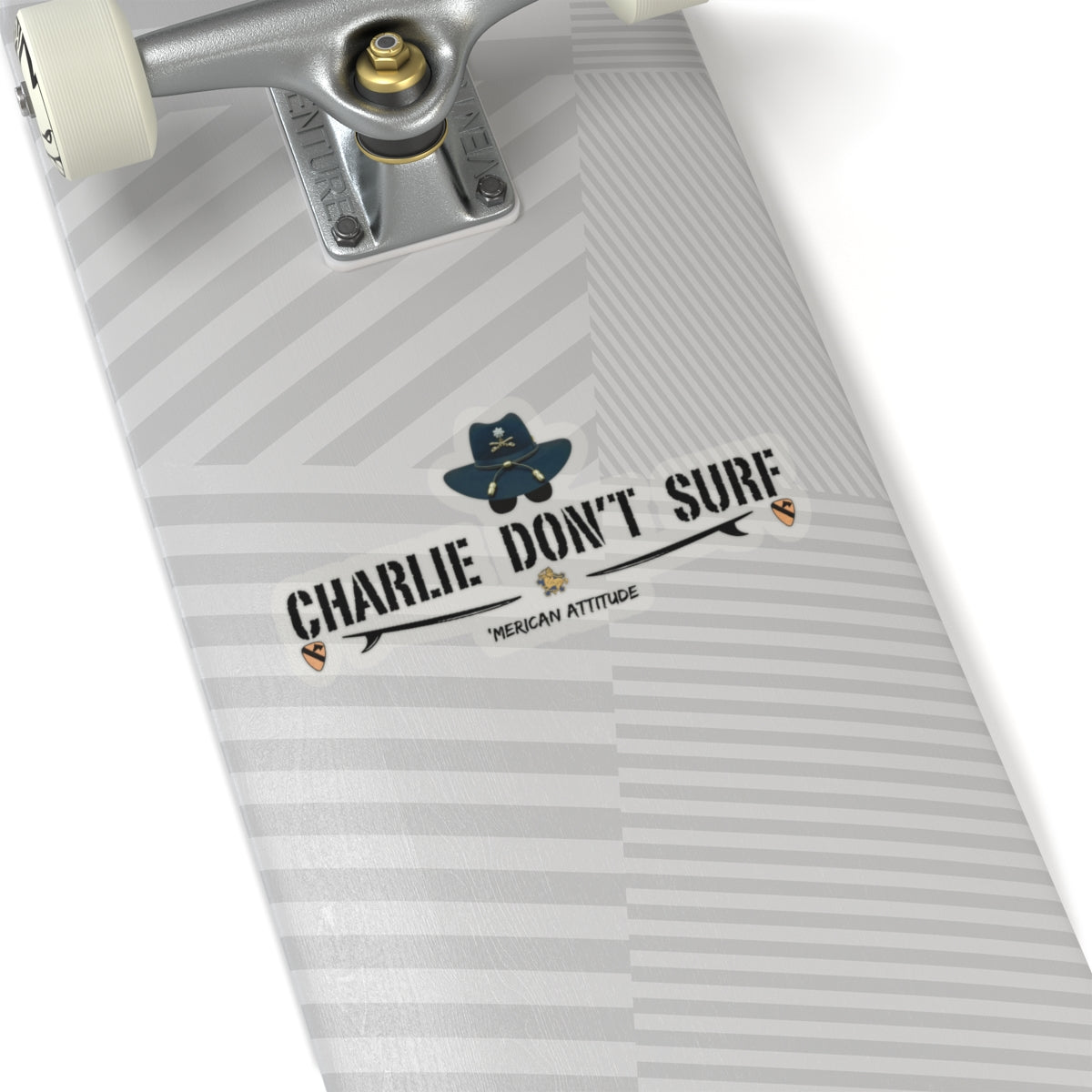 Charlie Don't Surf Sticker (Black)