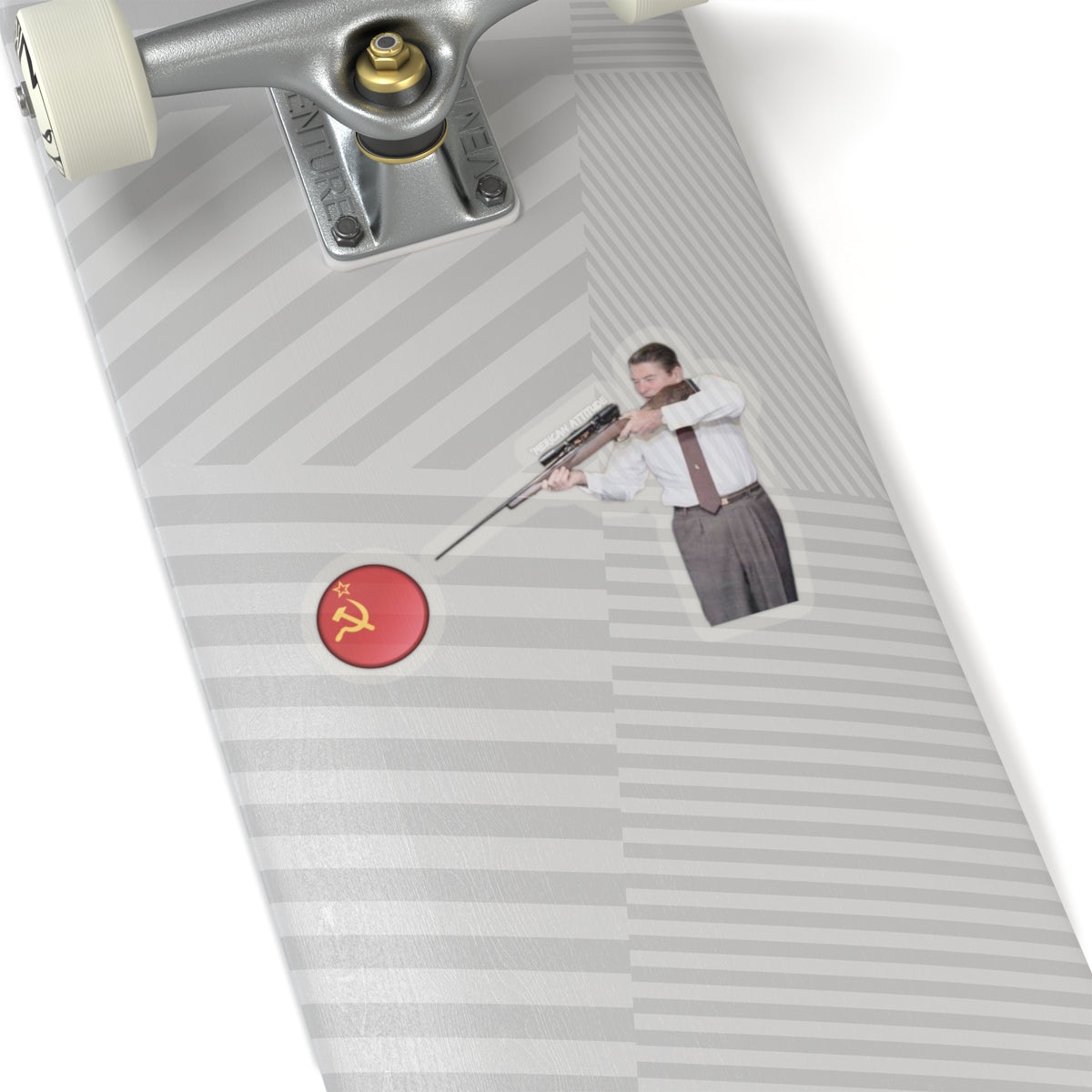 Ronnie On Target Sticker (White)