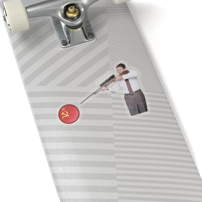 Ronnie On Target Sticker (White)