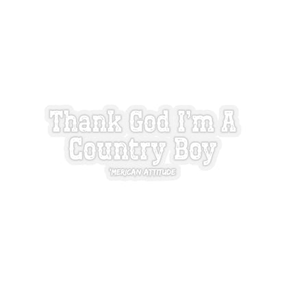 Country Boy Sticker (White)
