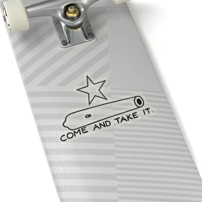 Come And Take It Cannon Sticker (Black)