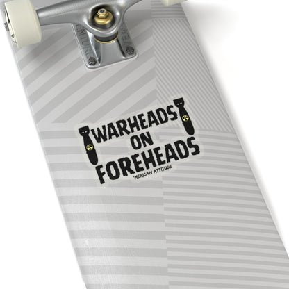 Warheads on Foreheads Sticker (Black)