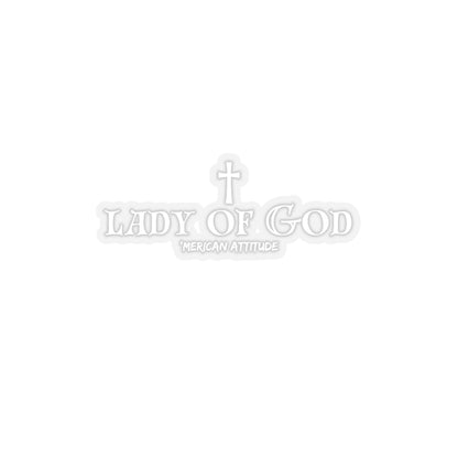Lady of God Sticker (White)