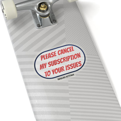 Please Cancel Sticker (Black)
