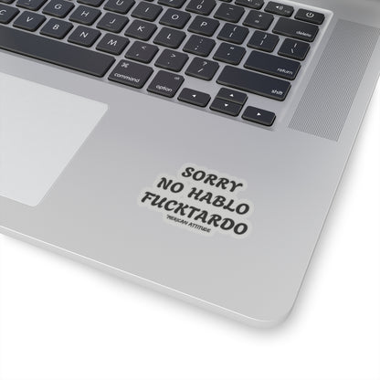 Sorry No Hablo Sticker (Black)